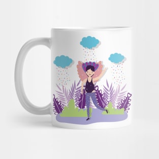 Rainbow Pulse Hearbeat LGBT Mug